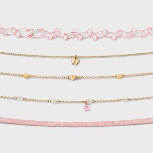 Girls' 5pk Phone Cord Bracelet Set with Garden Charms - Cat & Jack™
