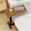 Adjustable Height Bed/Sofa Bedside Tray Table Rolling Wheels Desk - 3 of 4
