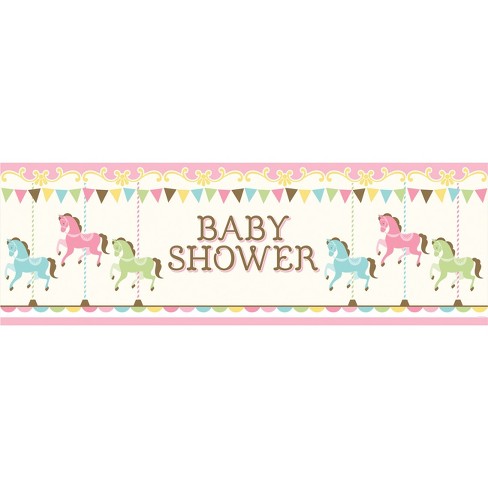 Creative Converting Carousel Giant Baby Shower Banner Target