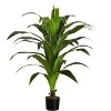 Monarch Specialties Artificial Plant 47 inch Tall Dracaena Tree Indoor Faux Fake Floor Greenery Potted Real Touch Decorative Green Leaves Black Pot - 2 of 4