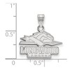 Black Bow Jewelry 14k White Gold Longwood Lancers NCAA Small Pendant - 2 of 3