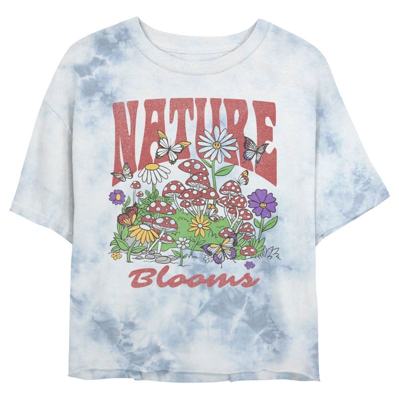 Juniors Womens Lost Gods Nature Blooms Plants T-Shirt, 1 of 5