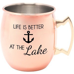 Pavilion Gift Company - At the Lake - 20 oz Stainless Steel Moscow Mule - Drinkware - 1 of 4