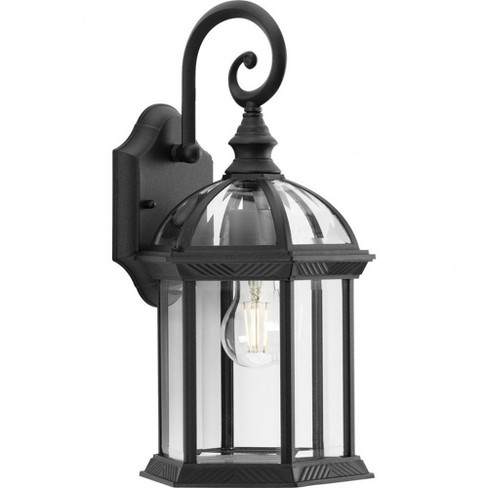 Progress Lighting Dillard 1-Light Outdoor Wall Lantern, Textured Black, Clear Beveled Glass - image 1 of 1