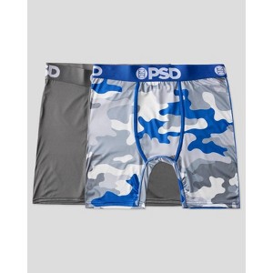 PSD Men's Camo Print Briefs 2pk - Gray/Blue - 1 of 4