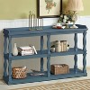 XIYUYEU Vintage Console Table with Storage,Entryway Table with 3-Tier Open Shelves,Sofa Table for Entryway,Hallway,Navy - 3 of 4