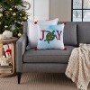 18"x18" Holiday Joy Sea Turtle Indoor Square Throw Pillow - Mina Victory: Nautical Coastal Decor, Pom Poms - 4 of 4