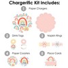 Big Dot of Happiness Hello Rainbow - Boho Baby Shower and Birthday Party Paper Charger and Table Decorations - Chargerific Kit - Place Setting for 8 - 3 of 4