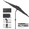 HYLEORY Germar Market Umbrella, Size: 90" H x 120" W x 120" D - 4 of 4