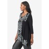 Roaman's Women's Plus Size Printed Tulip-Hem Ultra Femme Tunic - 4 of 4
