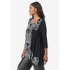 Roaman's Women's Plus Size Printed Tulip-Hem Ultra Femme Tunic - image 4 of 4