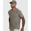 Men's Heather Military Green Active Short Sleeve Crew Neck Tee - True Classic - 3 of 4