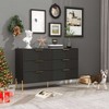 ORRD 9-Drawer White Dresser with Gold Pulls & Metal Feet – Modern Storage Cabinet for Hallway, Entryway & Living Room - 2 of 4