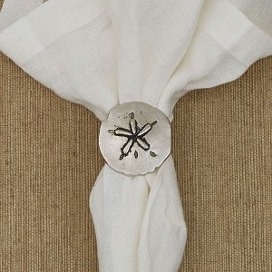 Split P Sand Dollar Napkin Ring Set of 4 - 1 of 3