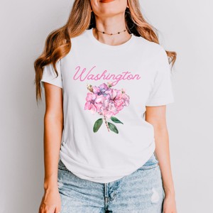 Simply Sage Market Washington Flower Colorful Short Sleeve Tee - 1 of 4