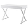 Modway Furniture Wood Writing Desk with Drawers White : Scandinavian Style, Steel Frame, Hutch Storage - 4 of 4
