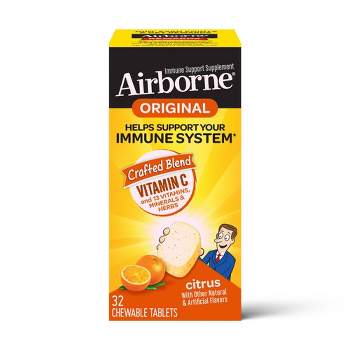 Airborne Immune Support Supplement Chewables - Citrus - 32ct