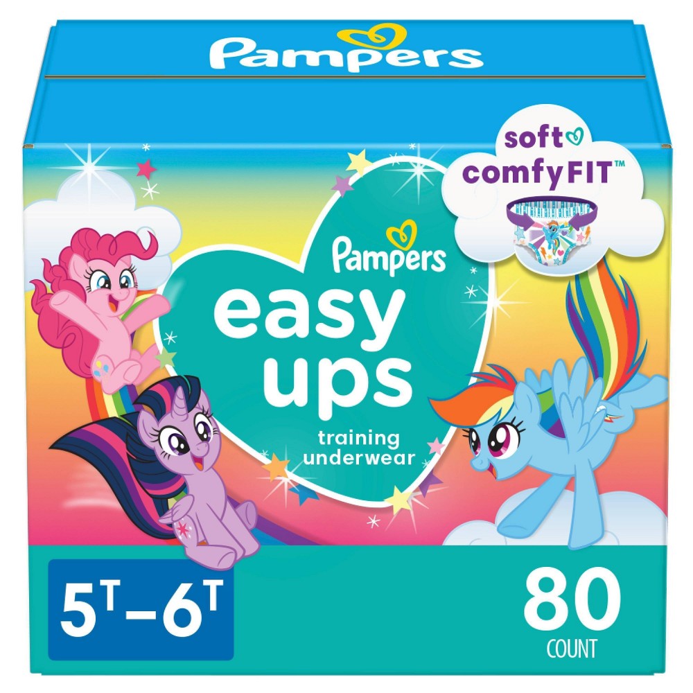 Pampers Easy Ups Girls' My Little Pony Disposable Training Underwear - 5T-6T - 80ct