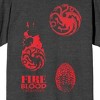 Game of Thrones Dragon Egg, Fire, Blood Women's Dark Gray Heather Graphic Tee - 2 of 3
