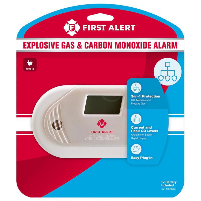 First Alert Plug-in Electrochemical Explosive Gas and Carbon Monoxide Detector, 2 of 6