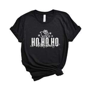 Simply Sage Market Women's Sleigh Ho Ho Ho Short Sleeve Graphic Tee - 1 of 4
