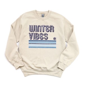 Simply Sage Market Women's Graphic Sweatshirt Winter Vibes Stripes - 1 of 3