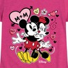 Girls' - Disney - Mickey Minnie Heart Fitted Short Sleeve Graphic T-Shirt - 2 of 4