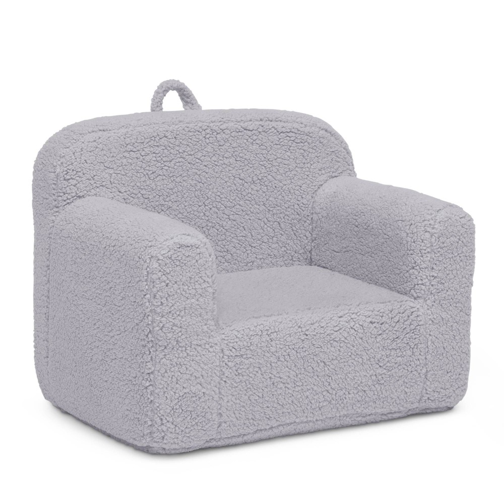 Photos - Chair Delta Children Kids' Cozee Faux Shearling  - 18 Months and Up - Gray
