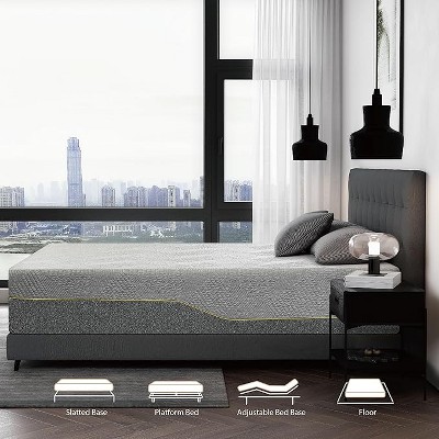 BAFODE 14 Inch Twin XL Mattress, Green Tea Memory Mattress in a Box, CertiPUR-US Certified Fibreglass Free Mattress, Medium, 38"¡Á80"