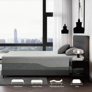 BAFODE 14 Inch Twin XL Mattress, Green Tea Memory Mattress in a Box, CertiPUR-US Certified Fibreglass Free Mattress, Medium, 38"¡Á80" - 1 of 1