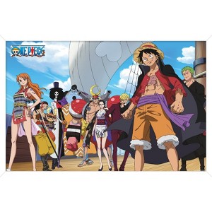 Trends International One Piece: Wano Country - Sailing Crew Framed Wall Poster Prints - 1 of 4