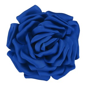 Unique Bargains Alloy Satin Fabric Big Rose Flower Dainty Brooches Pin 1 Pc - 1 of 4