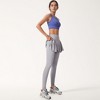 Anna-Kaci Active Women's High Waist Leggings with Attached Flowy Skirt Overlay for Active and Casual Wear - 3 of 4