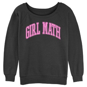 Junior's Women Lost Gods Girl Math Pink Collegiate Sweatshirt - 1 of 4