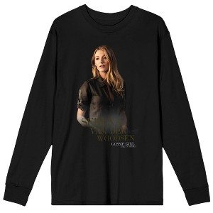 Gossip Girl Serena Character Men's Black Long Sleeve Shirt - 1 of 1