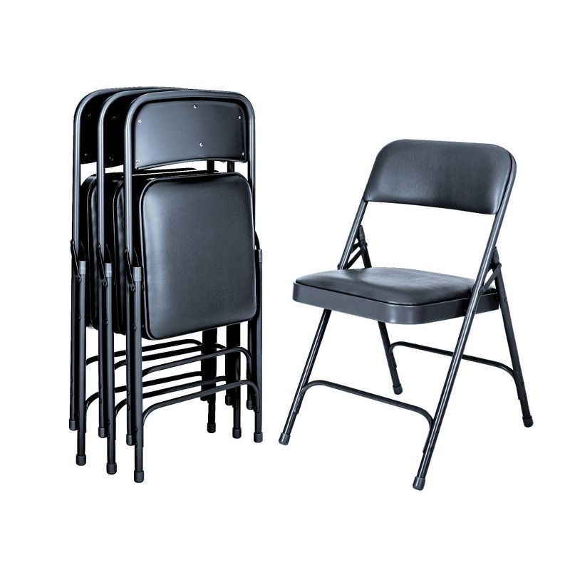 Set of 4 Premium Vinyl Padded Folding Chairs - Hampden Furnishings, 2 of 8