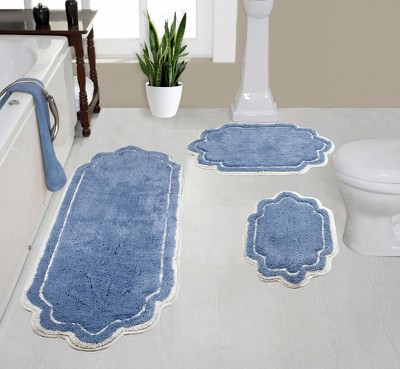Allure Collection Cotton Tufted Bath Rug Set Set of 3 - Home Weavers