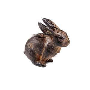 Slickblue Cast Iron Rabbit Figurine, Brown Finish, Sitting or Laying Design Option, Decorative Accent, 2.5"–5.25" - 1 of 3