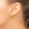 Chisel Stainless Steel Polished Yellow IP-plated 4mm Hinged Hoop Earrings - 4 of 4