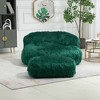 CENGHU Bean Bag Chair, Accent Beanbag Sofa Chair with Ottoman, Soft Faux Fur Bean Bag Chairs for Adults/Kids - image 3 of 4