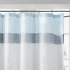 PAGED Transitional Colorblock Shower Curtain, 72x72" Geometric Damask Print Shower Curtain for Bathroom - Embroidered Detailing - 3 of 4