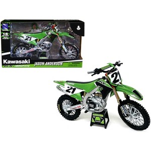Kawasaki KX450SR Dirt Bike Motorcycle #21 Jason Anderson Green and Black "Kawasaki Racing Team" 1/6 Model by New Ray - 1 of 3