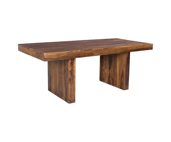 Handcrafted Solid Seesham 78" Dining Table Brown - Timbergirl&#174;
