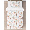 Sweet Jojo Designs Girl Twin Comforter Bedding Set Mermaids Pink Blue and Orange 2pc - 3 of 4