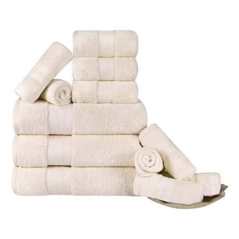 Premium Cotton 800 GSM Heavyweight Plush Luxury 4 Piece Bathroom Towel Set,  Coral - Blue Nile Mills