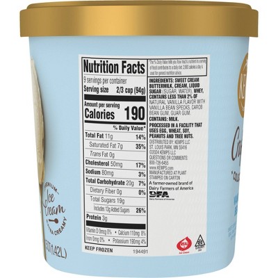 Kemps Crafted Collection Vanilla Bean Ice Cream - 1.5qt