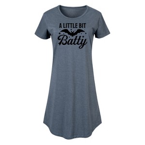 Women's - Instant Message - Little Bit Batty Graphic T-shirt Dress - 1 of 4