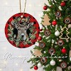 Lomsoe Reindeer Ornaments for Christmas Tree Ceramic Christmas Ornaments Red Christmas Tree Hanging Decor Christmas Gift Christmas Decor - 4 of 4