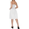 LA LEELA Women's House Daily Routine Evening Wear Holiday Backless Casual Smocked Mini Dress Tube Top Strapless Dresses for Women - 3 of 3