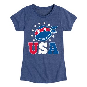 Girls' - Teenage Mutant Ninja Turtles - USA Raphael Fitted Short Sleeve Graphic T-Shirt - 1 of 4